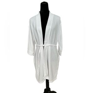 Joyspun Women’s White Waffle Knit Spa Robe | Size 4–6 | New With Tags